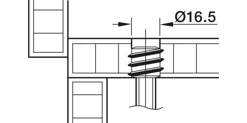 Screw-In Sleeve M10 D18.5x15mm Brt St
