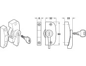 Cam-Lok Sash Window Lock-Locking Wht