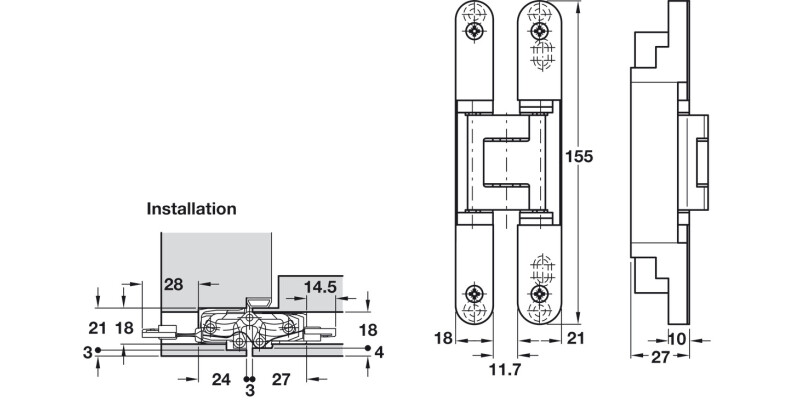 Tectus TE240 3D 180D Energy Hinge MN