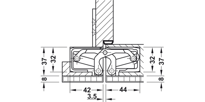 Tectus TE640 3D A8 180D Hinge BM