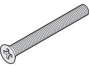 Screw Cross Slot Csk SZP PH2 M5x25mm