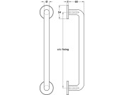 Pull Hdl/Rose FF D20x225mm cc Alu SAA