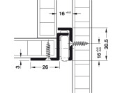 Drawer Runner Roller/Base Sgl 100kg 650mm Galv