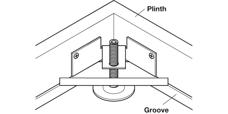 Plinth Adj w Brkt M10 150kg Galv St
