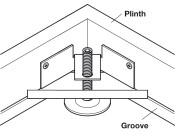Plinth Adj w Brkt M10 150kg Galv St