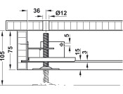 Plinth Adj w Brkt M10 150kg Galv St