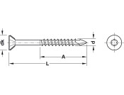 Spax MDF Scr Prt Csk TS20 D4.5x50mm Wrx