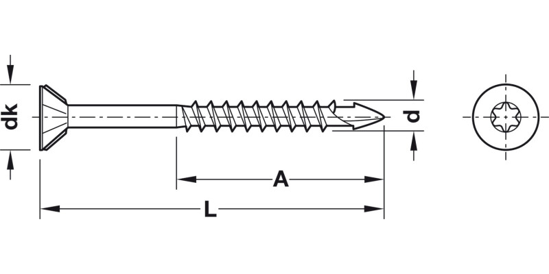 Spax MDF Scr Prt Csk TS20 D4.5x45mm Wrx