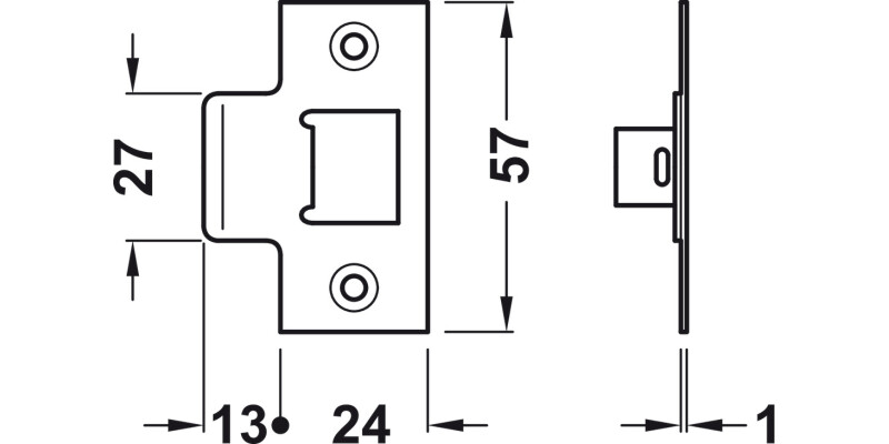 Tubular Mortice Latch BT 57/79mm EB