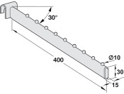 Inclined Clothes Hanger Rail St CP