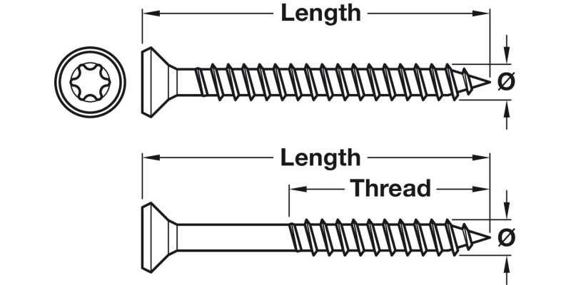 Spax Screw Csk TS15 D3.5x30mm SS