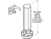 Plinth Feet Set (Leg) 150mm Pl Black x4