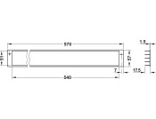 Vent Grille RM 570x57mm Alu S.Bronze C4