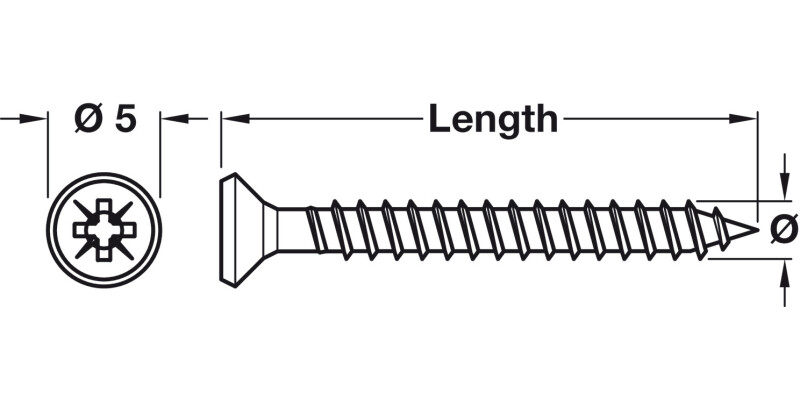 Spax® Scr Ful Csk PZ1 D3.0x12mm Ylx 100