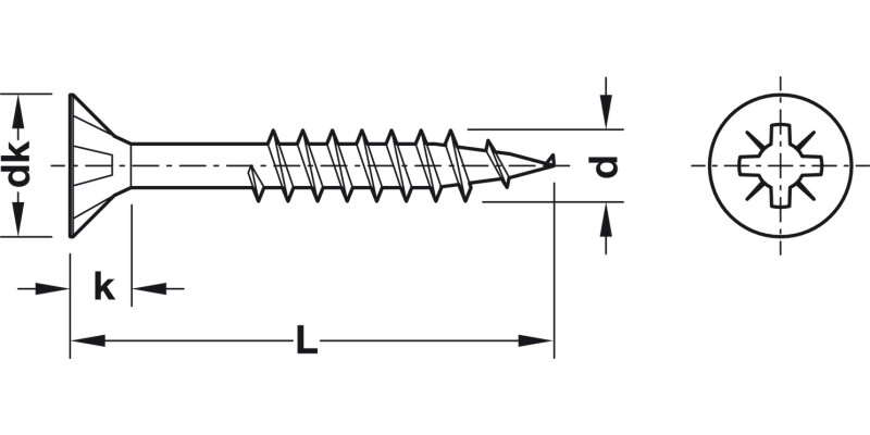 Spax® Scr Prt Csk PZ2 D5.0x90/60mm Ylx