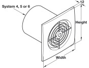 Sys6 Wall/Ceiling Extractor Fan Chr