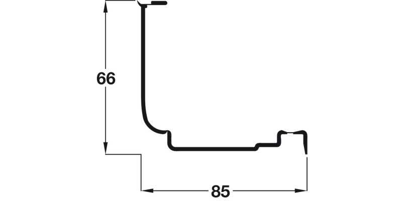 Standard Finger Guard 1950mm Pl White