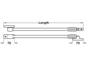 Friction Stay OH 525-845mm Steel Slv/Gry