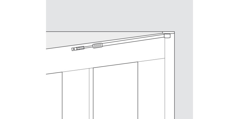 Friction Stay OH 525-845mm Steel Slv/Gry
