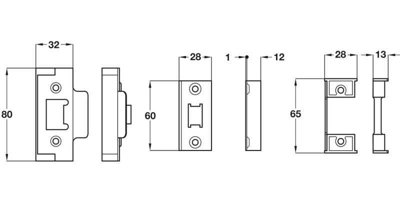 Rebate Set 13mm HD Tub Mort Latch St SSS