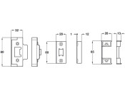 Rebate Set 13mm HD Tub Mort Latch St SSS