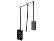 Pull Down Wardrobe Rail, for Internal Wardrobe Width 440-610 mm, 2004 Alu/Gry
