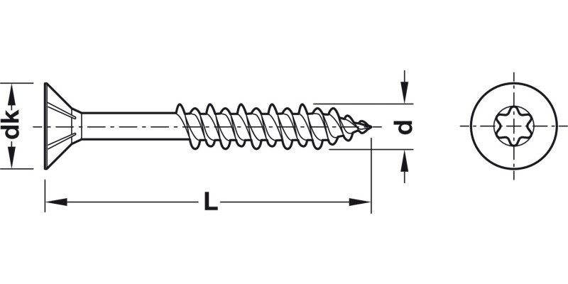 Hospa Jet Scr Prt Csk TS20 D4.0x60mm Glv