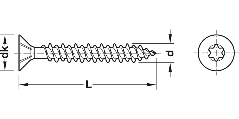 Hospa Jet Scr Ful Csk TS15 D3.0x15mm Glv