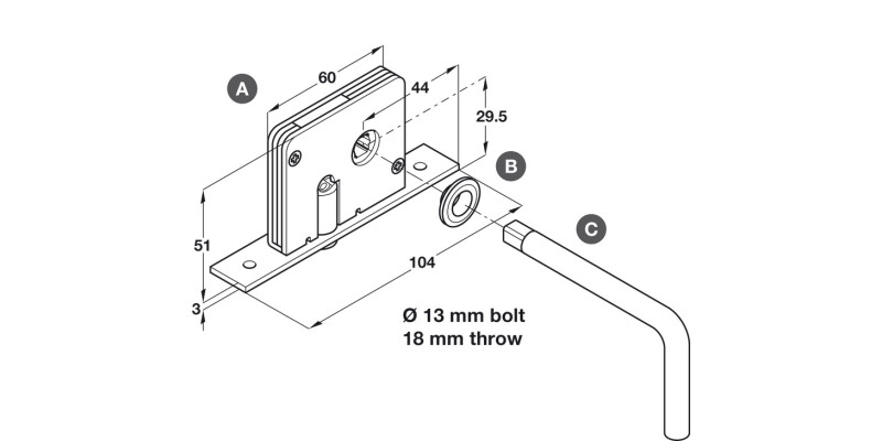 Budget Lock Access Sleeve D11mm Brass NP