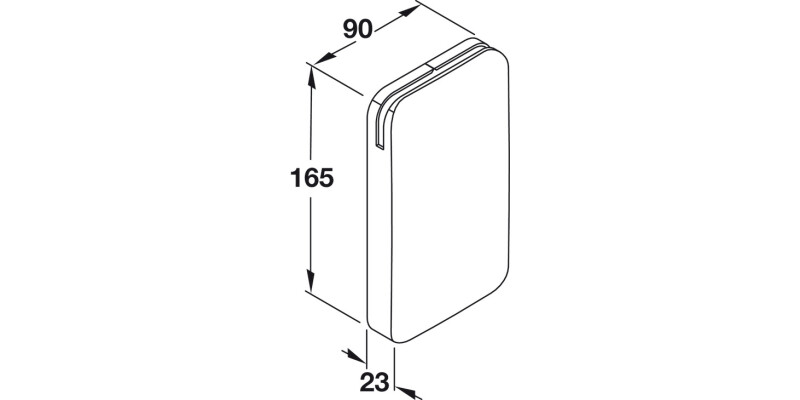 Kinvaro D-M Cover Cap 170x90mm Pl Blk