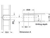 OneFix 1prt Connector D8/15mm Pl Brown