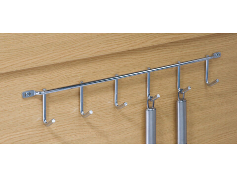 6 Hook Rack Chrome 400mm