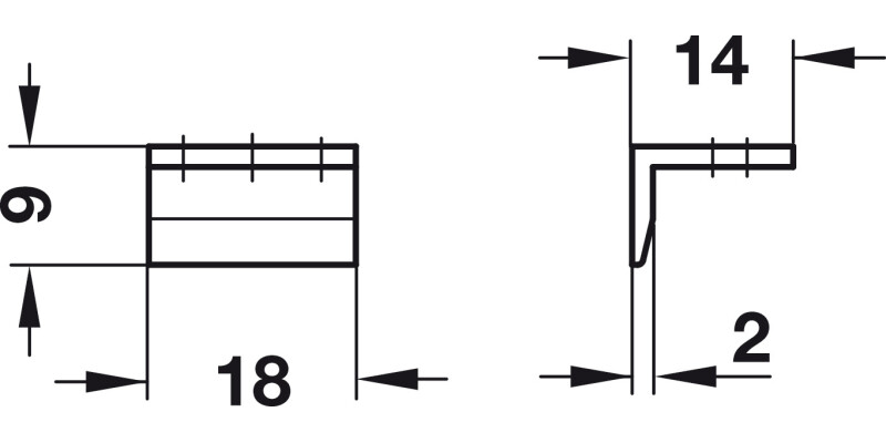 Angled Striking Plate w Slot Brass BP