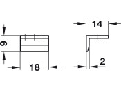Angled Striking Plate w Slot Brass BP