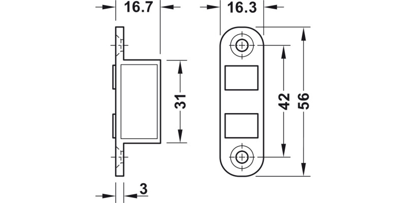 Magnetic Catch 4kg Screw ZA NP