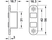 Magnetic Catch 4kg Screw ZA NP
