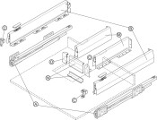 MX+ Drawer Sides 16/92/450mm Gry 6pr