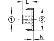T-Nut Four Prong M6 D19mm St Galv