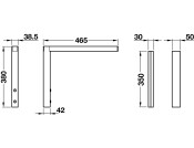 Ropox Worktop Bracket St Wht Paint
