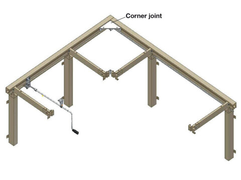 Ropox Flexi Corner Set 650-950mm St Wht