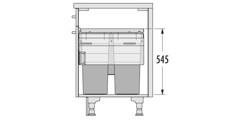 Hailo EuroCargo 60 Bin w 2x38+12+2.5L Dk