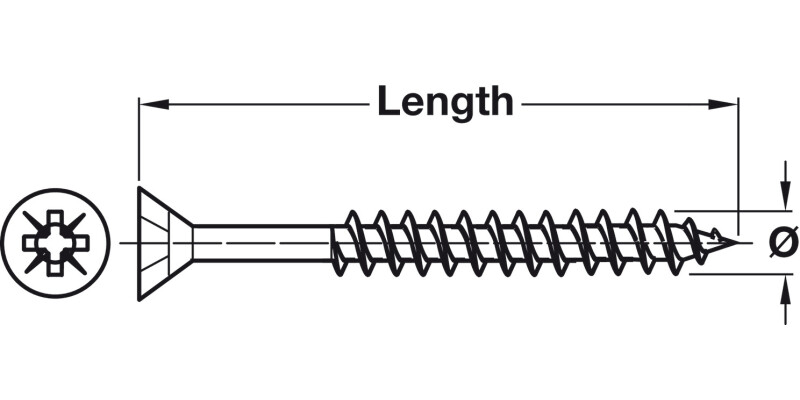 Exterior/Decking Screw Csk PZ2 D4.5x75mm