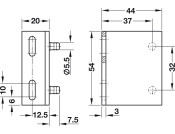Rear Panel Brkt/Lugs Varianta 32 Pl Wht