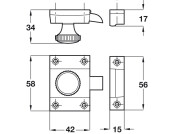 Window/Door Catch for Shutters Brass PC