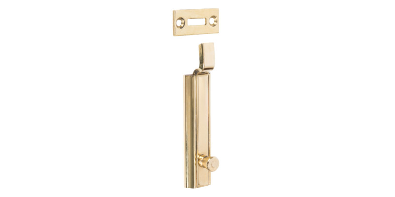 Furniture Bolt Cranked 50mm Brass Grnd