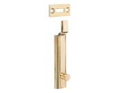 Furniture Bolt Cranked 50mm Brass Grnd