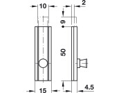 Furniture Bolt Straight 50mm Brass MNP
