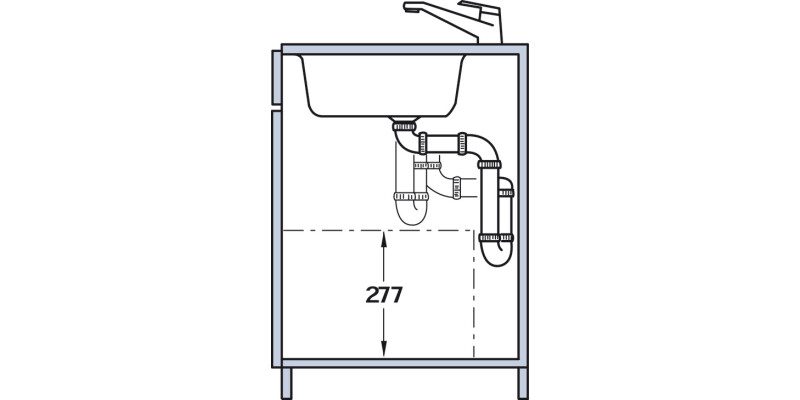 One2Four FS Waste Bin 600mm 2x13.5+21L