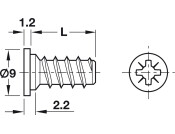 Varianta Scr Ful Cyl PZ2 D5.0x16.0mm Glv