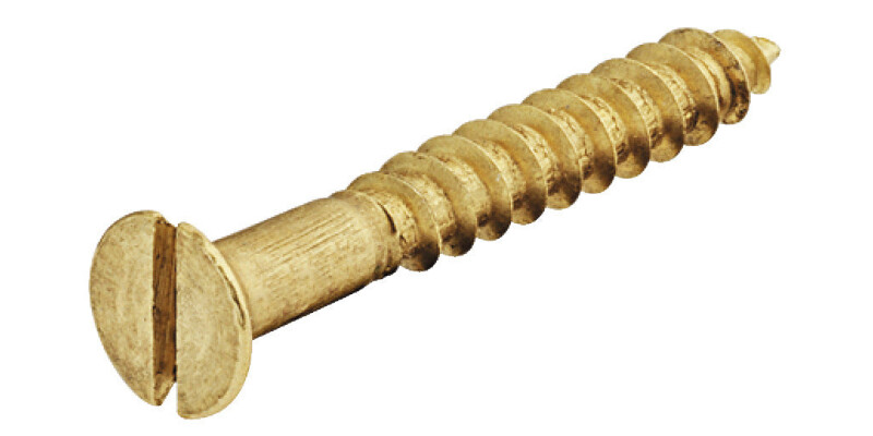 Wood Scr Sgl Slot Prt Csk D2.5x16mm BBrs